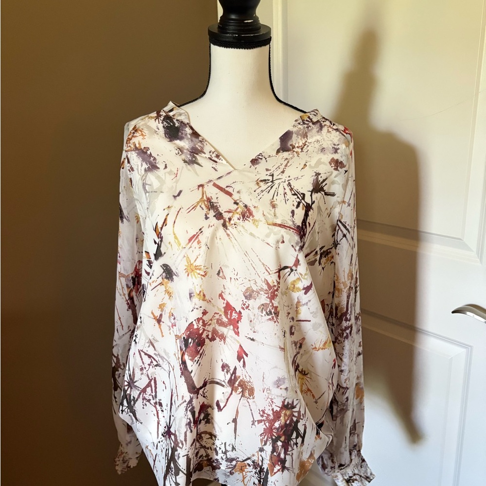 Vintage Cabi Blouse Artistic Print Women's Blouse